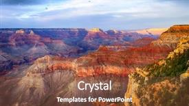  Presentation with grand canyon - Audience pleasing slide set consisting of sediment - beautiful colors and shapes backdrop and a tawny brown colored foreground