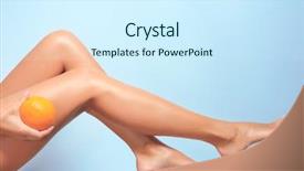  Presentation with color orange - PPT theme with sediment - female legs with orange background and a cool aqua colored foreground