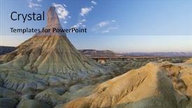  Presentation with luxury mountain nature - Slides with sediment - mountain known as castildetierra background and a light blue colored foreground