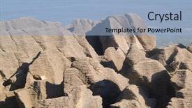  Presentation with rocks formation - Cool new PPT layouts with sediment - pancake rocks an unusual geological backdrop and a light blue colored foreground