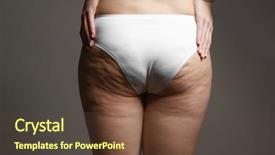  Presentation with dark - Colorful presentation enhanced with sediment - woman with cellulite problem backdrop and a tawny brown colored foreground