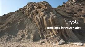  Presentation with compaction - PPT layouts having sedimentary-rock-formed background and a dark gray colored foreground