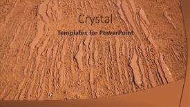  Presentation with cliff - Presentation theme having sedimentary-rock-orange-clay-cliff background and a coral colored foreground