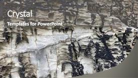  Presentation with sky and rock abstract - Audience pleasing presentation consisting of sedimentary rocks - abstract limestone rock formation forming backdrop and a gray colored foreground