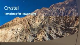  Presentation with geology rocks - PPT theme featuring sedimentary rocks - majestic himalaya mountains in ladakh background and a ocean colored foreground