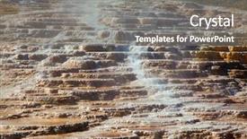  Presentation with hot springs - Amazing slide deck having sedimentary rocks - mammoth hot springs backdrop and a gray colored foreground