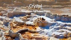  Presentation with hot springs - Audience pleasing slide deck consisting of sedimentary rocks - mammoth hot springs backdrop and a violet colored foreground