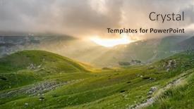  Presentation with world heritage - PPT theme consisting of sedlo-pass-in-durmitor-national background and a soft green colored foreground