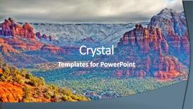  Presentation with rocks - Slides featuring sedona arizona - scenic landscape with red rocks background and a ocean colored foreground