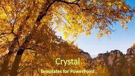  Presentation with fall colors - PPT theme having sedona arizona a tree changing in fall colors background and a tawny brown colored foreground