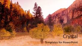  Presentation with fall colors - Beautiful presentation theme featuring sedona arizona a tree changing backdrop and a gold colored foreground
