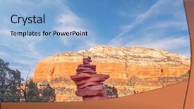  Presentation with arizona - Beautiful PPT layouts featuring escape world - sedona arizona hiking trail stones backdrop and a light blue colored foreground