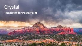  Presentation with arizona - Presentation consisting of sedona arizona usa downtown background and a gray colored foreground