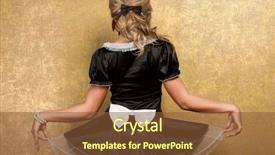  Presentation with construction black and gold - Slides with seductive black dress on gold background and a tawny brown colored foreground