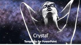  Presentation with beauty - Slide set with seductive woman and purple galaxy background and a tawny brown colored foreground