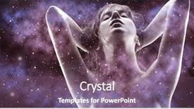  Presentation with galaxy - Presentation theme having seductive woman and purple galaxy background and a violet colored foreground