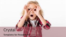  Presentation with fingers - Audience pleasing theme consisting of see - portrait of a shocked little backdrop and a violet colored foreground