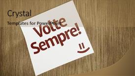  Presentation with paper - Presentation theme featuring see again - always come back in portuguese background and a coral colored foreground