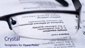  Presentation with storybook pop up book - PPT theme consisting of see clearly - glasses on book background and a  colored foreground