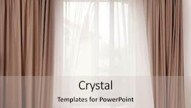  Presentation with curtains - PPT layouts having see clearly - room window with light curtains background and a soft green colored foreground