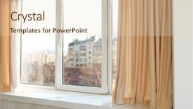  Presentation with curtains - Amazing PPT layouts having see clearly - room window with light curtains backdrop and a lemonade colored foreground