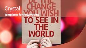  Presentation with change - Theme consisting of see in the world background and a coral colored foreground