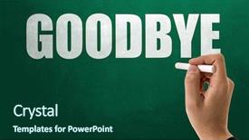  Presentation with later - Presentation theme consisting of see later - goodbye background and a forest green colored foreground