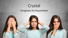  Presentation with hear - Beautiful PPT layouts featuring see no evil hear no backdrop and a light gray colored foreground