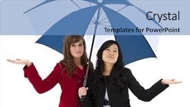  Presentation with women sad - PPT theme enhanced with see the raining weather again background and a  colored foreground