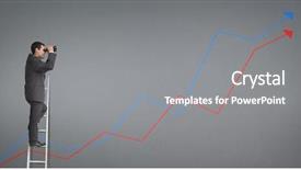  Presentation with arrows - Amazing slide set having see top - man looking through binoculars backdrop and a gray colored foreground