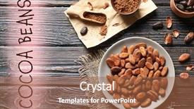  Presentation with cocoa beans - Cool new presentation with seed bitterness - aromatic cocoa beans and powder backdrop and a red colored foreground