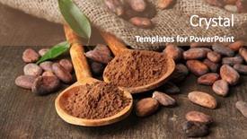  Presentation with cocoa seed - PPT layouts having czechoslovakia flag combined with brazil flag background and a white colored foreground