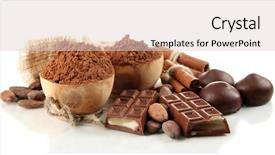  Presentation with white chocolate - Slide deck featuring seed bitterness - composition of chocolate sweets cocoa background and a lemonade colored foreground