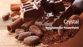  Presentation with coffee and sweet chocolate brownies - Amazing PPT layouts having seed bitterness - composition of chocolate sweets cocoa backdrop and a tawny brown colored foreground