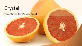  Presentation with red grapefruit orange orange - Presentation theme enhanced with seed bitterness - fresh red grapefruit background and a yellow colored foreground