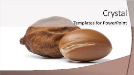  Presentation with moroccan - Cool new slides with seed fruitt - whole moroccan argan nuts backdrop and a white colored foreground
