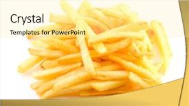  Presentation with french fries - Audience pleasing theme consisting of seed mustard - french fries backdrop and a blonde colored foreground