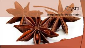  Presentation with star - Presentation design with any - star anise isolated background and a coral colored foreground