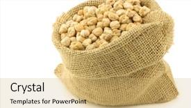  Presentation with protein - Presentation design enhanced with seed storage protein - dried chick peas background and a yellow colored foreground