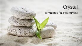  Presentation with zen stones - Cool new theme with seedling desert - zen stones on the sand backdrop and a light gray colored foreground