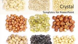  Presentation with oil seeds - Audience pleasing slide set consisting of seeds and nuts with collection backdrop and a lemonade colored foreground