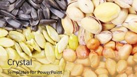  Presentation with seed oil - Cool new theme with seeds and nuts with collection backdrop and a yellow colored foreground