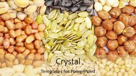  Presentation with dry fruits seeds nuts - Audience pleasing presentation theme consisting of seeds and nuts with collection backdrop and a yellow colored foreground