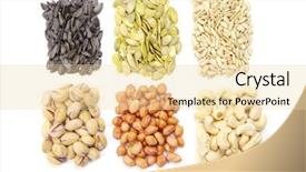  Presentation with seeds - Slides having seeds and nuts with collection background and a lemonade colored foreground