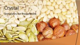  Presentation with dry fruits seeds nuts - Audience pleasing slides consisting of seeds and nuts with collection backdrop and a lemonade colored foreground