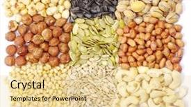  Presentation with seed - Amazing slides having seeds and nuts with collection backdrop and a blonde colored foreground