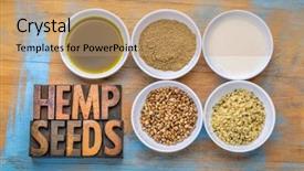  Presentation with milk powder - Slides enhanced with seeds and related products heart background and a coral colored foreground