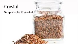  Presentation with seeds farmer - PPT layouts having seeds linen seeds or linseeds background and a white colored foreground