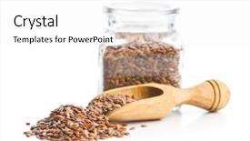  Presentation with linen - Audience pleasing slide deck consisting of seeds linen seeds or linseeds backdrop and a white colored foreground