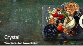  Presentation with heart healthy diet - Presentation design with seeds on dark background background and a dark gray colored foreground